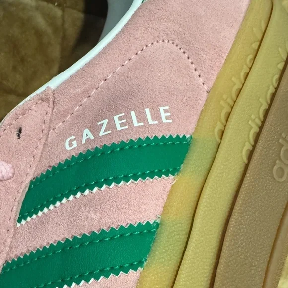 Adidas GAZELLE BOLD Suede Sneakers in Pink and Green- cute comfy classics🩷💚 - Picture 14 of 16